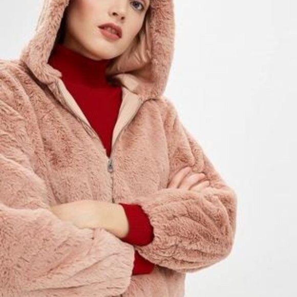 French Connection Arabella Faux Fur Hooded Jacket - Picture 13 of 13